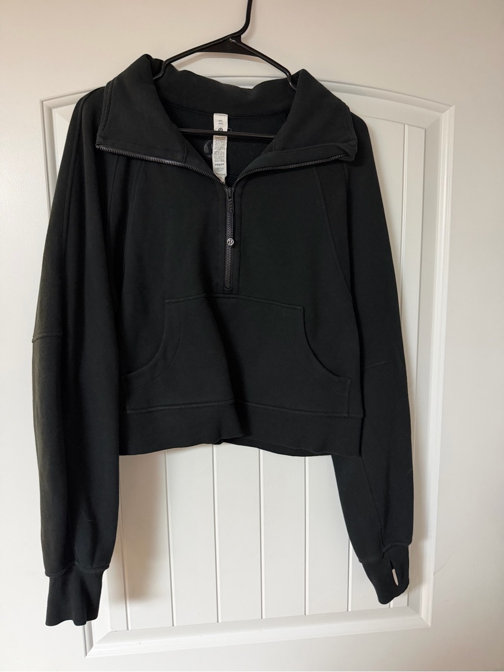 lululemon athletica Black Half‑Zip Cowl Pullover